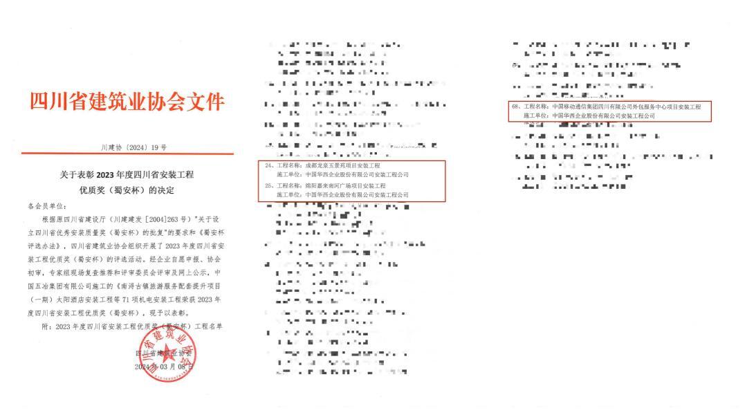 深耕不輟，載譽(yù)前行！華西安裝殊榮再+3！
